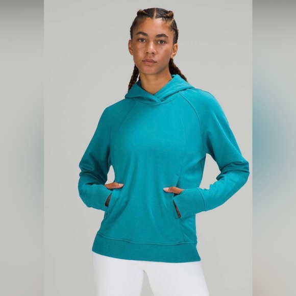 lululemon athletica Tops - Lululemon Scuba Pullover
Heathered Blue Lagoon
